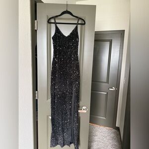 Black Sequin Maxi Dress